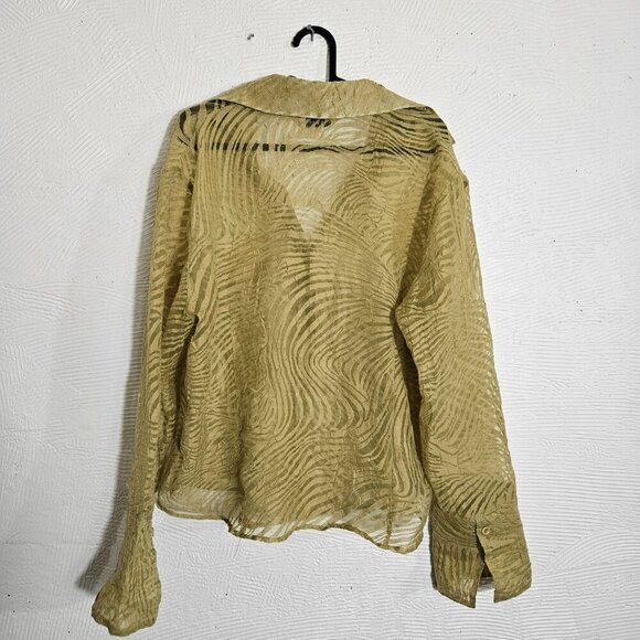 Vintage Brat Green Zebra Button Down - Picture 2 of 8